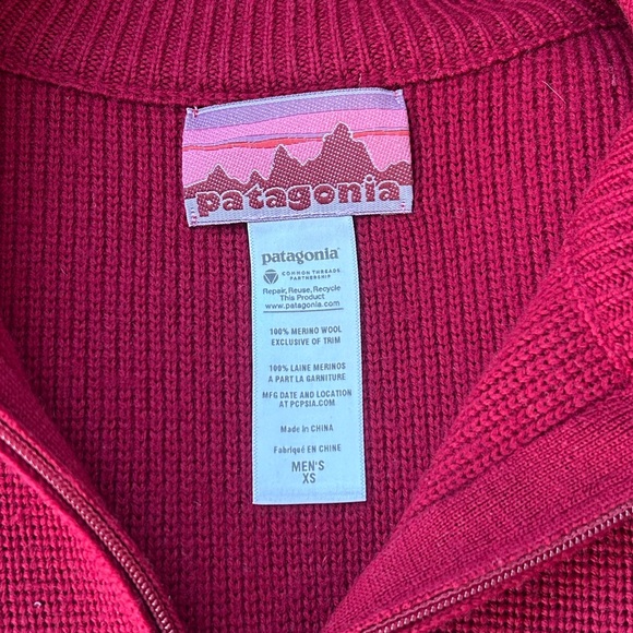 Patagonia Men’s Quarter-zip; 100% wool; size XS; GUC! - Picture 3 of 7